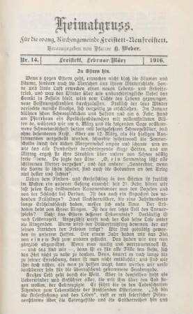 14.1916: Heimatgruß