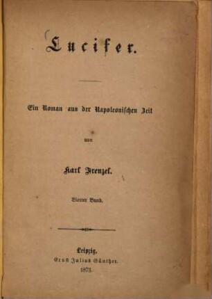 Lucifer : Ein Roman aus der Napoleonischen Zeit, 4