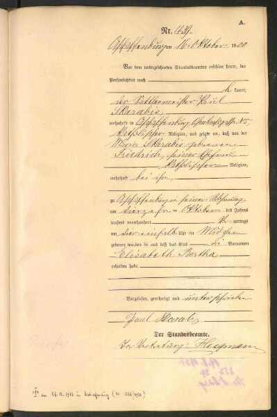 Standesamtsbuch der Stadt Aschaffenburg: Geburten 365/1900 - 184/1901