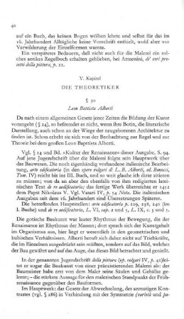 V. Die Theoretiker