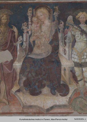 Thronende Madonna mit vier Heiligen