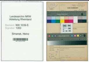 Entnazifizierung Heinz Simanek , geb. 00.00.0000 (Polizist)