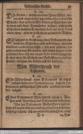 Vom Widerspruch der Testament