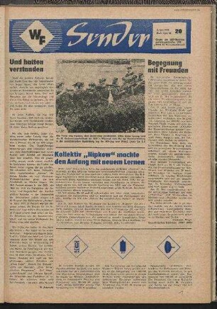 Betriebszeitung 'WF-Sender', Nr.20/1972 (2. Juni 1972)