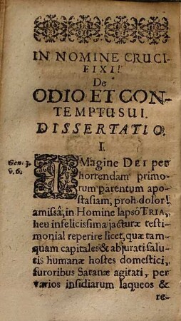 Dissertatio Sacra De Odio Et Contemptu Sui, Vera Cordis Humilitate