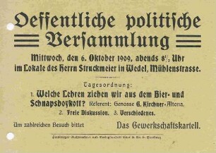 Oeffentliche politische Versammlung ...