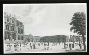 Neues Schloss nach einer Zeichnung / Stich, Anfang 19. Jahrhundert