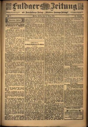 Zweite Ausgabe vom Freitag, den 14. März 1902.