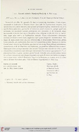 Synodi indictio Mart[ini] Buc[eri]. 8. Mai 1539