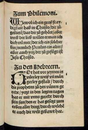 Zu den Hebreern.