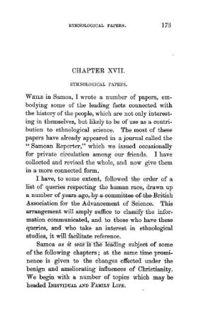 ETHNOLOGICAL PAPERS - INFANCY AND CHILDHOOD