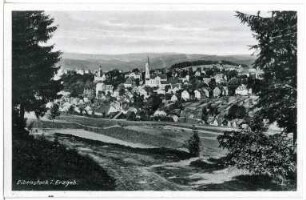 Eibenstock. Blick auf Eibenstock