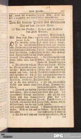 Von der dritten Person des Göttlichen Wesens dem Heiligen Geiste.