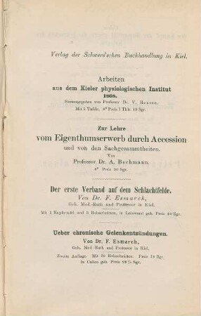 Verlag der Schwers'schen Buchhandlung in Kiel