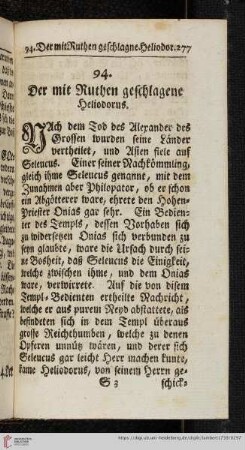 94. Der mit Ruthen geschlagene Heliodoris