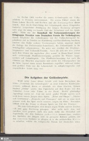 Die Aufgaben der Geländespiele