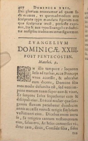 Evangelivm Dominicae XXIII. Post Pentecosten.