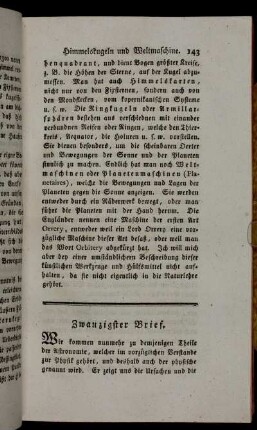 Zwanzigster Brief. - Fünf und zwanzigster Brief.