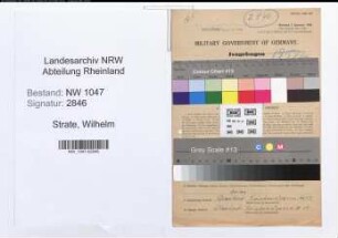 Entnazifizierung Wilhelm Strate , geb. 25.04.1904 (Arbeiter)