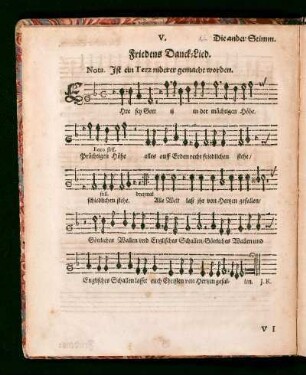 V. Friedens Danck-Lied.