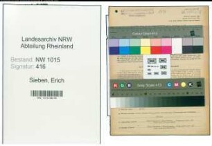 Entnazifizierung Erich Sieben , geb. 05.12.1922 (Zeichner)