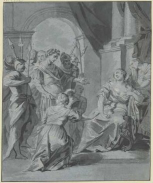Octavian vor der verzweifelnden Kleopatra