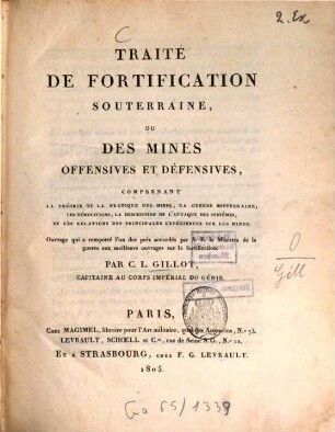 Traité de fortification souterraine