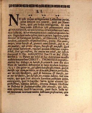 Diss. grad. hist. de sectis haereticorum primi p. C. n. seculi
