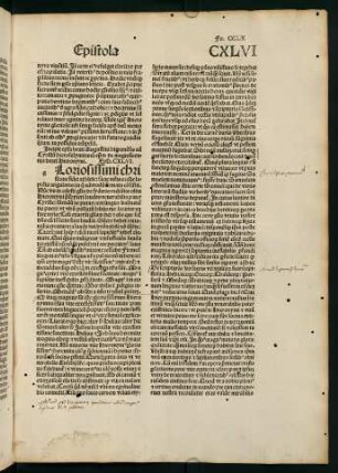 CCLXr-CCLXXIv, Epistola CXLVI-CXLVII