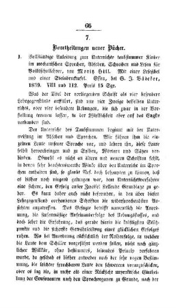 Beurtheilungen neuer Bücher