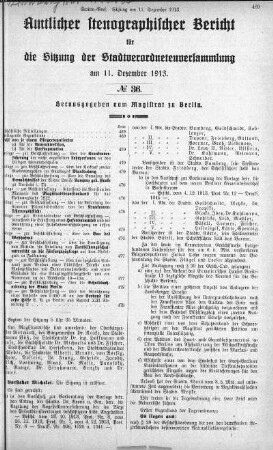 No 36, 11. Dezember 1913