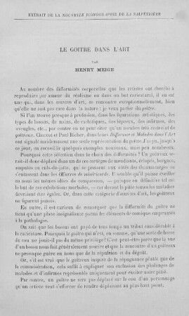 Le goitre dans l'art