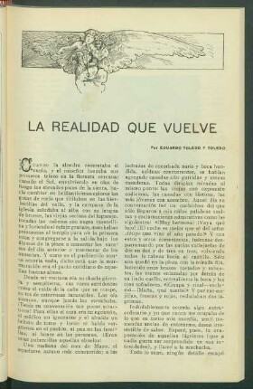 La Realidad que vuelve