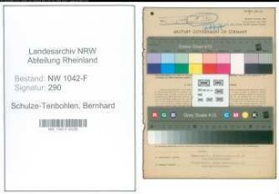 Entnazifizierung Bernhard Schulze-Tenbohlen , geb. 17.11.1891 (Landwirt)