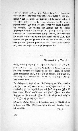 202 Wandsbeck, d. 3. Xbr. 1811