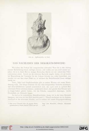 Das Nachleben der Dekorationsweise