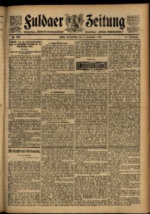 Ausgabe vom Donnerstag, den 01. September 1904.