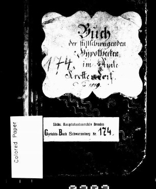 Buch über stillschweigende Hypotheken im Amt Crottendorf