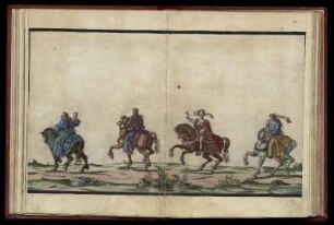 [Abb. 40v 41r] Die Laster Gula (Völlerei), Avaritia (Geiz), Impuditia (Unzucht) und Invidia (Neid)