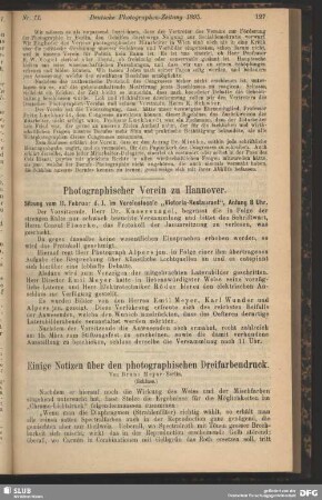 Einige Notizen über den photographischen Dreifarbendruck