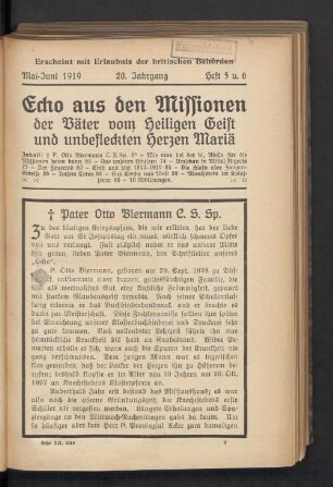 Mai-Juni 1919. Heft 5 u. 6