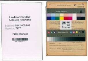 Entnazifizierung Richard Piller , geb. 08.05.1912 (Fahrer)