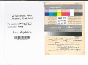 Entnazifizierung Magdalene Arntz, geb. 13.06.1914 (Dolmetscherin)