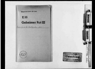 Staatsgut - Staatseinnahmen - Staatsforste: Reservefonds der Staatsforste