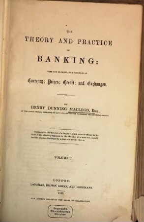 The theory and practice of banking, 1