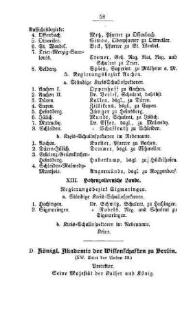 Königl. Akademie der Wissenschaften zu Berlin
