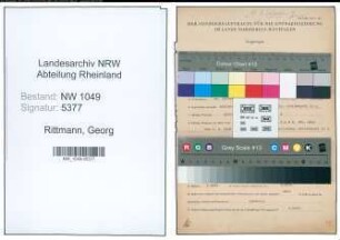 Entnazifizierung Georg Rittmann , geb. 20.10.1897 (Bauunternehmer)