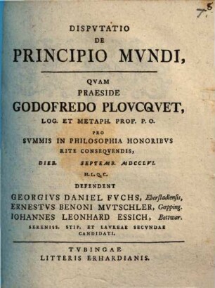 Disp. de principio mundi