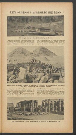 Entre los templos y las tumbas del viejo Egipto