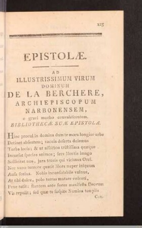 Epistolae.